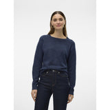 Vero Moda Vero Moda dam stickad VMDOFFY Knit Navy blazer w. black melange
