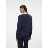 Vero Moda Vero Moda dam stickad VMDOFFY Knit Navy blazer w. black melange
