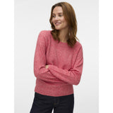 Vero Moda Vero Moda dam stickad VMDOFFY Knit Ribbon Red Detail:W. White Melange