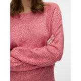 Vero Moda Vero Moda dam stickad VMDOFFY Knit Ribbon Red Detail:W. White Melange