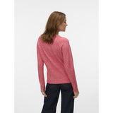 Vero Moda Vero Moda dam stickad VMDOFFY Knit Ribbon Red Detail:W. White Melange
