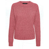 Vero Moda Vero Moda dam stickad VMDOFFY Knit Ribbon Red Detail:W. White Melange