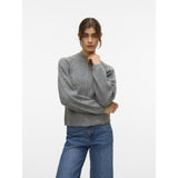 Vero Moda Vero Moda dam stickad kofta VMBANG Knit Medium grey melange