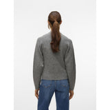 Vero Moda Vero Moda dam stickad kofta VMBANG Knit Medium grey melange