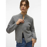 Vero Moda Vero Moda dam stickad kofta VMBANG Knit Medium grey melange