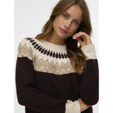 Vero Moda Vero Moda damsticka VMSIMONE Knit Chocolate Torte Detail:W. SILVER MINK + BIRCH