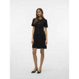 Vero Moda Vero Moda damstickad klänning VMJOHANNA Dress Black