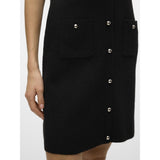 Vero Moda Vero Moda damstickad klänning VMJOHANNA Dress Black