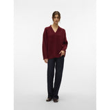 Vero Moda Vero Moda damstickad tröja VMBANG Knit Syrah