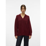 Vero Moda Vero Moda damstickad tröja VMBANG Knit Syrah