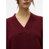 Vero Moda Vero Moda damstickad tröja VMBANG Knit Syrah