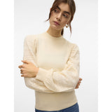 Vero Moda Vero Moda damstickad tröja VMNEWLIMONE Knit Birch