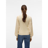 Vero Moda Vero Moda damstickad tröja VMNEWLIMONE Knit Birch
