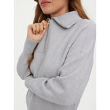 Vero Moda Vero Moda highneck VMSABA Shirt Light Grey Melange