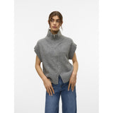 Vero Moda Vero moda damstickad väst VMBANG Vest Medium grey melange