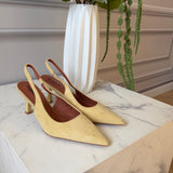 SHOES Vibeke dam klackskor P-1523 Shoes Yellow