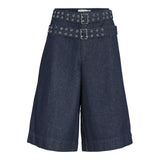VILA Vila dam denim shorts VIADONA Shorts Dark Blue Denim