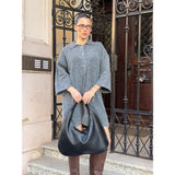 VILA Vila damstickad klänning VILAURI Knit Medium grey melange