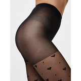 PIECES pieces damstrumpbyxor PCNIA Pantihoes BLACK HEART
