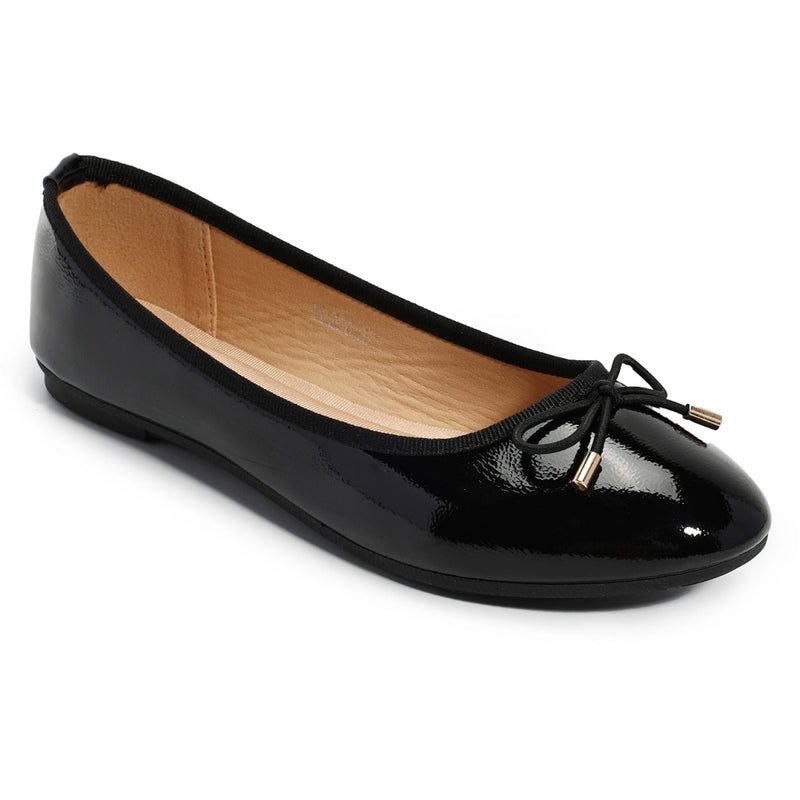 SHOES Alli dam ballerinasko VG256 Shoes Black Vernice