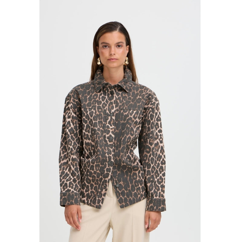 b.young B.YOUNG DAMKJOL BYKENNA Shirt Denim Leopard Mix