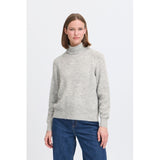 b.young B.YOUNG DAM STICKAD TRÖJA BYMONNA Knit Mid Grey Melange