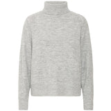 b.young B.YOUNG DAM STICKAD TRÖJA BYMONNA Knit Mid Grey Melange