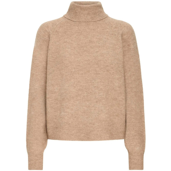 b.young B.YOUNG DAM STICKAD TRÖJA BYMONNA Knit Walnut Melange