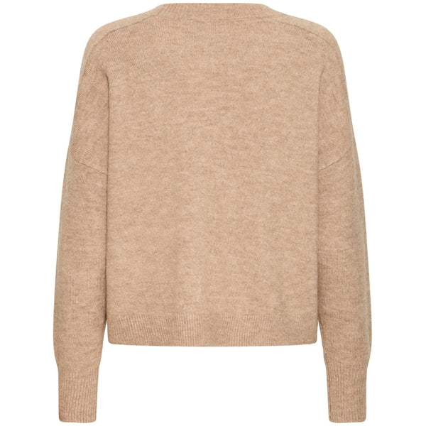 b.young B.YOUNG DAM STICKAD TRÖJA BYMONNA Knit Walnut Melange