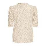 b.young B.YOUNG Dam Skjorta BYGABRIA Shirt BYMINI FLOWER OYSTER GRAY