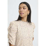 b.young B.YOUNG Dam Skjorta BYGABRIA Shirt BYMINI FLOWER OYSTER GRAY