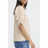 b.young B.YOUNG Dam Skjorta BYGABRIA Shirt BYMINI FLOWER OYSTER GRAY