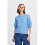 b.young B.YOUNG Damstickad BYMMORLA Knit Della Robbia Blue Melange
