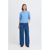 b.young B.YOUNG Damstickad BYMMORLA Knit Della Robbia Blue Melange