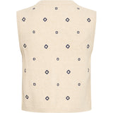 b.young B.YOUNG Damväst BYNADIKA Vest OYSTER GRAY GEOMETRIC EMB
