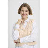 b.young B.YOUNG Damväst BYNADIKA Vest OYSTER GRAY GEOMETRIC EMB