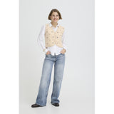 b.young B.YOUNG Damväst BYNADIKA Vest OYSTER GRAY GEOMETRIC EMB