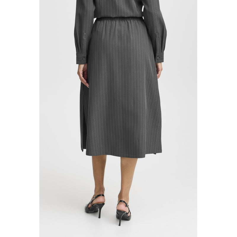 b.young B.YOUNG dam kjol BYMIDDE Skirt Dark Grey Mel. Pinstripe Mix