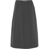 b.young B.YOUNG dam kjol BYMIDDE Skirt Dark Grey Mel. Pinstripe Mix