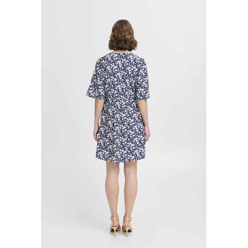 b.young B.YOUNG dam klänning BYIBINE Dress Medieval Blue Ditsy Mix