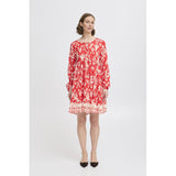 b.young B.YOUNG dam klänning BYJASMINA Dress Flame Scarlett Eth Mix