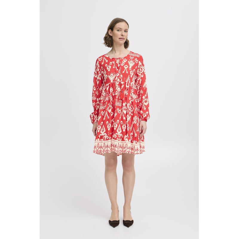 b.young B.YOUNG dam klänning BYJASMINA Dress Flame Scarlett Eth Mix