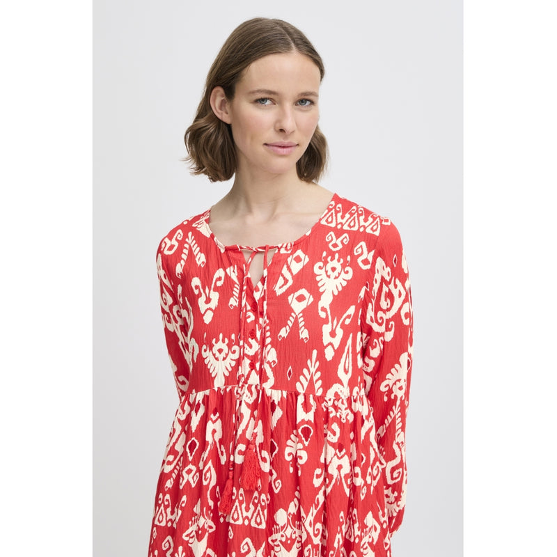 b.young B.YOUNG dam klänning BYJASMINA Dress Flame Scarlett Eth Mix