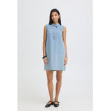b.young B.YOUNG dam klänning BYKAPUCA Dress Light Blue Denim
