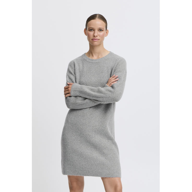 b.young B.YOUNG dam klänning BYONEMA Dress Mid Grey Melange