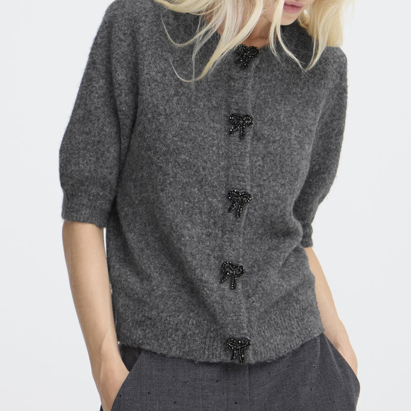 b.young B.YOUNG dam kofta BYOMEA Cardigan Dark grey melange