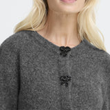 b.young B.YOUNG dam kofta BYOMEA Cardigan Dark grey melange