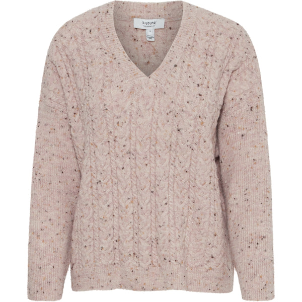 b.young B.YOUNG dam stickad BYNATA Knit Pale Mauve Melange