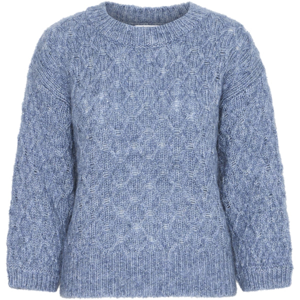 b.young B.YOUNG dam stickad BYOMHU Knit Blue Horizon Melange