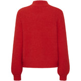 b.young B.YOUNG dam stickad tröja BYMILLER Knit Haute Red Melange